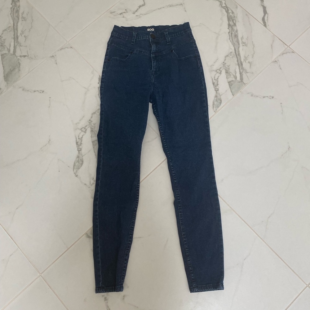 BDG high waisted skinny blue jeans